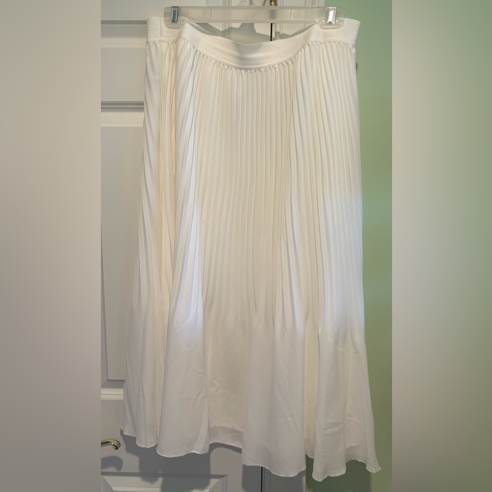 J.Crew Ivory Pleated Skirt NWT